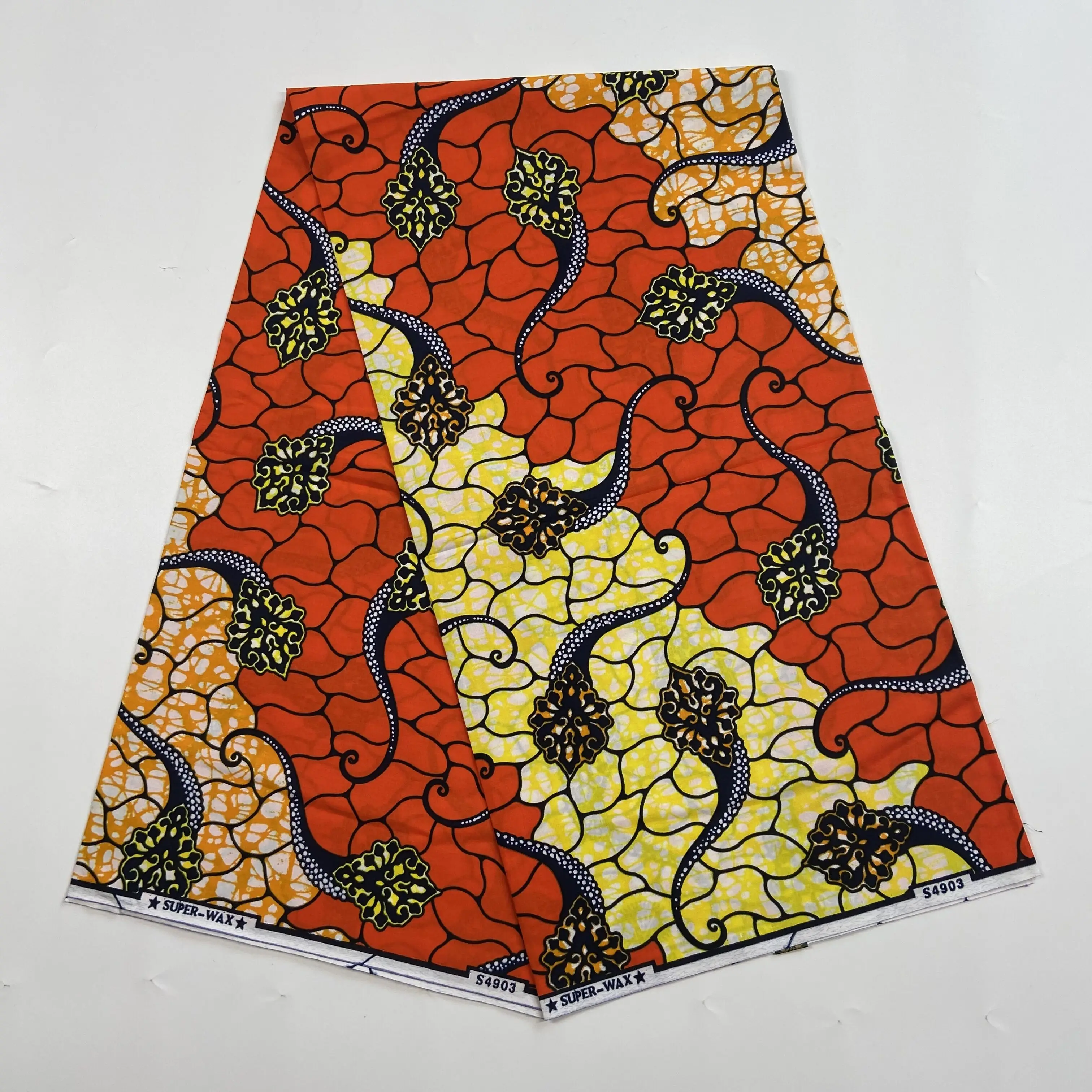 

Ankara Wax Fabric 6 Yard Real Soft99 Best Quality Veritable African Wax Original Prints Fabrics 100%Cotton For Party Dress SP-ER