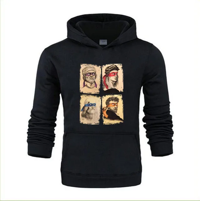 Michelangelo Leonardo Donatello Raphael толстовки крутые повседневные худи мужские унисекс новые