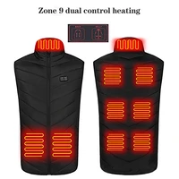9 heated vest zones electric heated jackets men women sportswear heated coat graphene heat coat usb heating jacket for camping