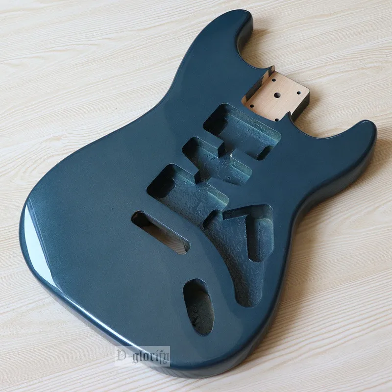 neue ankunft aqua blau st elektrische gitarre körper pappel holz gitarre teile gute qualität guitarre barrel für diy free global shippi