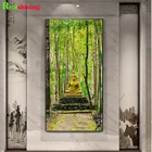 Алмазная статуя Будды своими руками, плакат из бамбукового леса, 5d алмазная живопись, картина большого размера, алмазная вышивка N1959