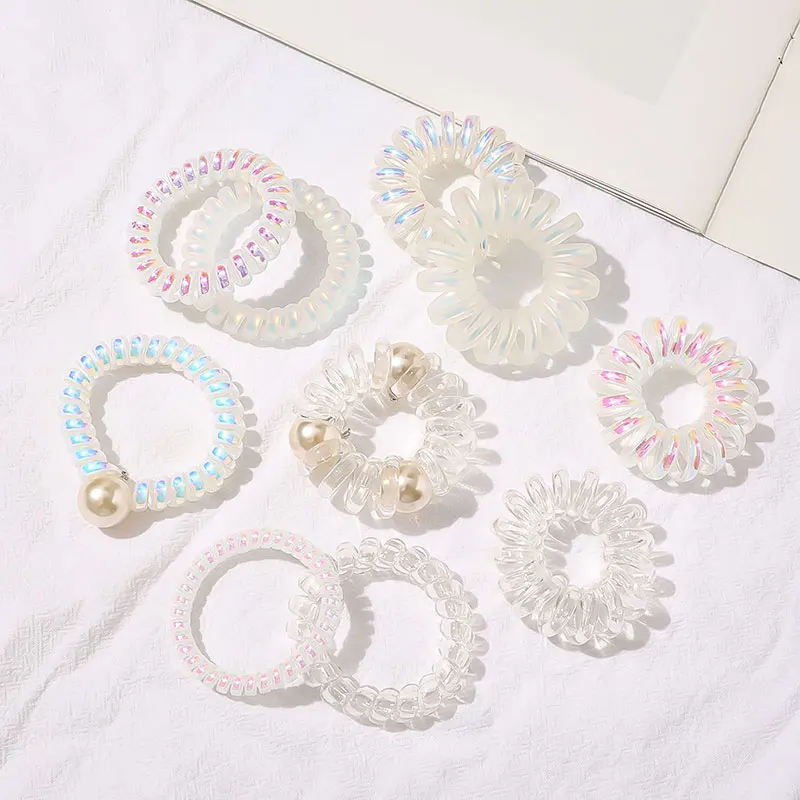

Frosted Telephone Line Hair Ring Rubber Bands Elastic Hair Bands Girls Colorful Hair Ropes Ponytail Holders Hair Accessories