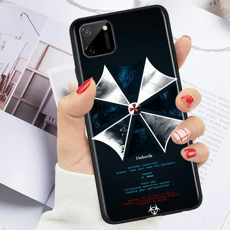

Umbrella Logo For OPPO Realme Narzo 20 C2/3/11/12/15/17 X2 X3 X7 XT X50 Q2 Q2i V3 V5 V15 Pro Black TPU Phone Case