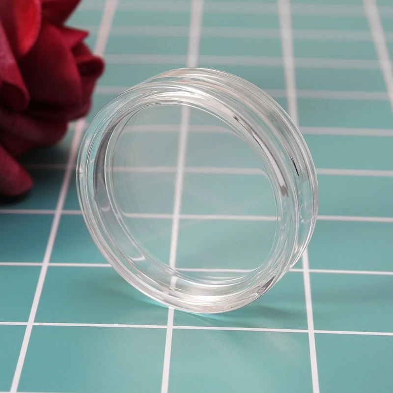 

38.6mm Clear Round Acrylic Coin Capsule Storage Box Holder Case For Silver 2 oz