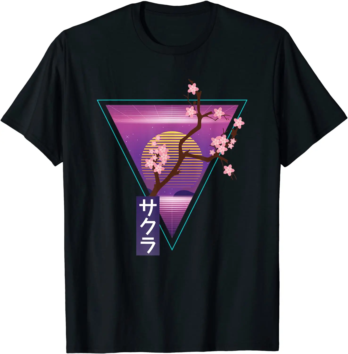 

2021 Summer Men T-shirt Sakura Vaporwave Cherry Blossom Retro 90s Aesthetic Japanese Graphic T-shirts Fashion Short Sleeve S-3XL