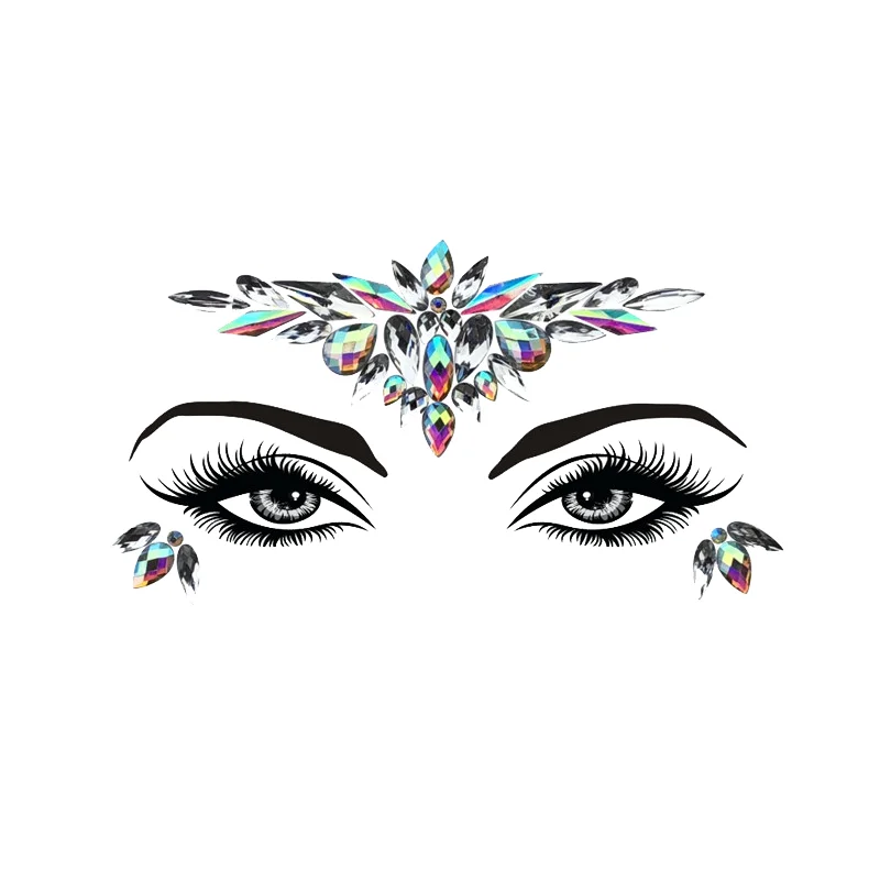 Временные Стразы блестящие тату-наклейки набор полимерные наклейки для лица в