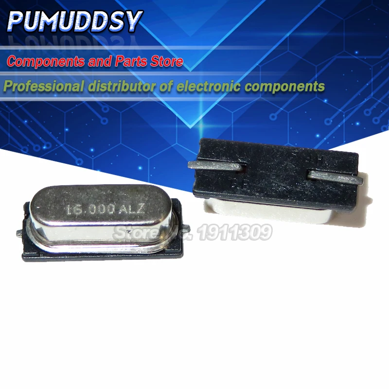 20 шт smd hc-49s 16,000 МГц 16 МГц HC49S 16 м 20ppm 20pF SMD Кварцевый резонатор кристалл