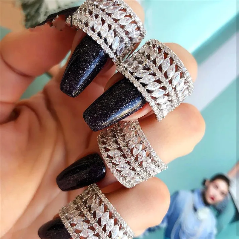 Роскошный чехол со стразами в два ряда браслеты-манжеты вырезанное кольцо с