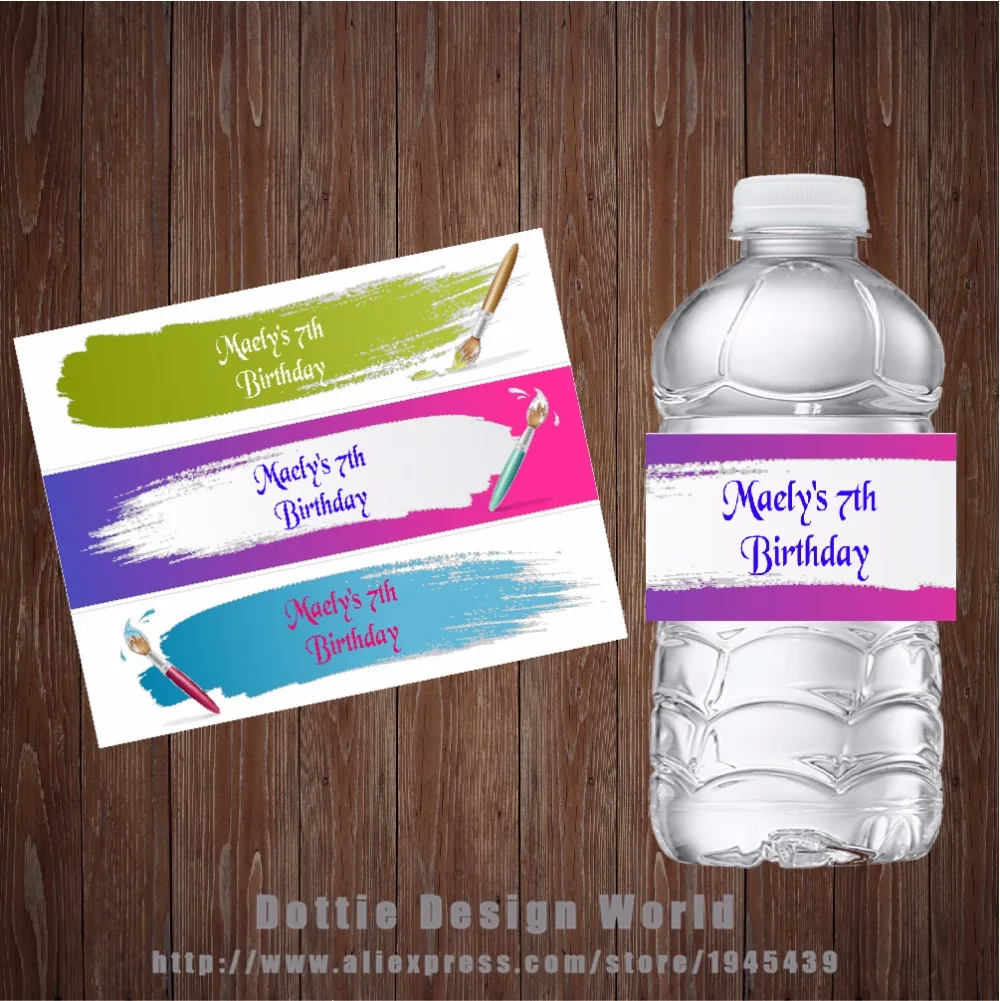 20 шт. кисточки Abbstract этикетки на бутылки для воды обертка конфет свадебные