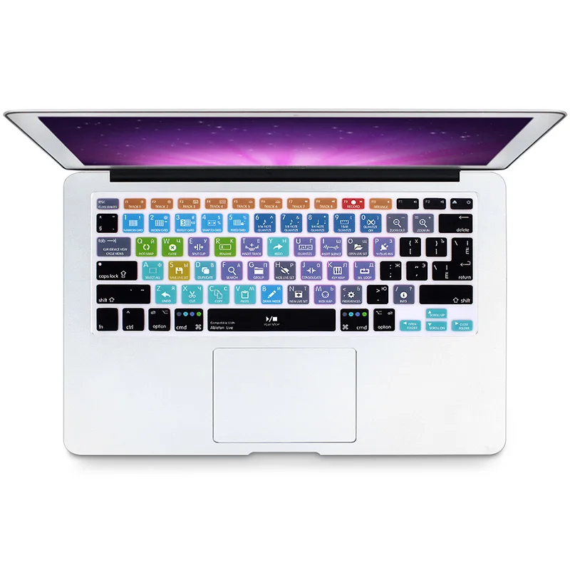 HRH русский OSX Премиум Pro CC Ableton Live Avid Pro инструменты силиконовый ярлык Hotkey клавиатура кожный чехол для MacBook Pro 13 15 - Цвет: Ableton Live