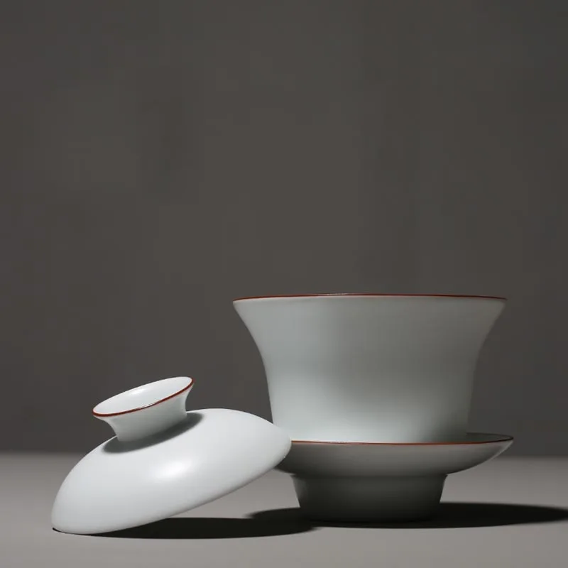 150 мл из белой керамики Gaiwan китайский фарфор Чай чашка чайный набор кунг фу