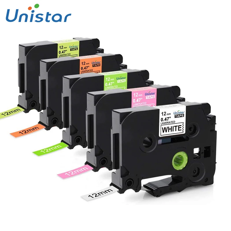 Unistar 5 шт. в упаковке фотосессия 12 мм 0 47 фотомагнитная лента замена Brother P Touch Label