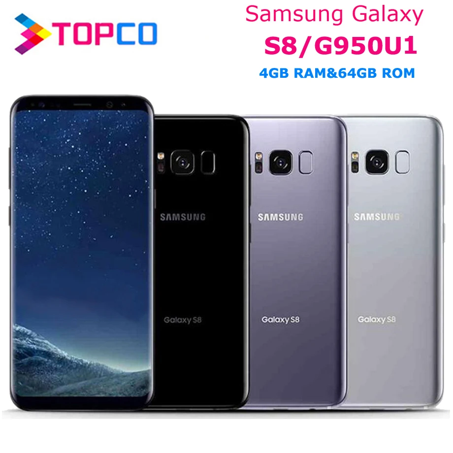 Оригинальный разблокированный Samsung Galaxy S8 G950U G950U1 LTE GSM Android мобильный телефон