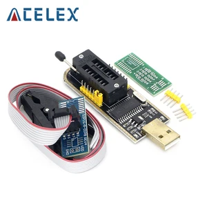 Модуль программатора USB CH341 24 25 серии EEPROM Flash BIOS + тестовый зажим SOIC8 SOP8 для набора для самостоятельной сборки EEPROM 93CXX  25CXX  24CXX