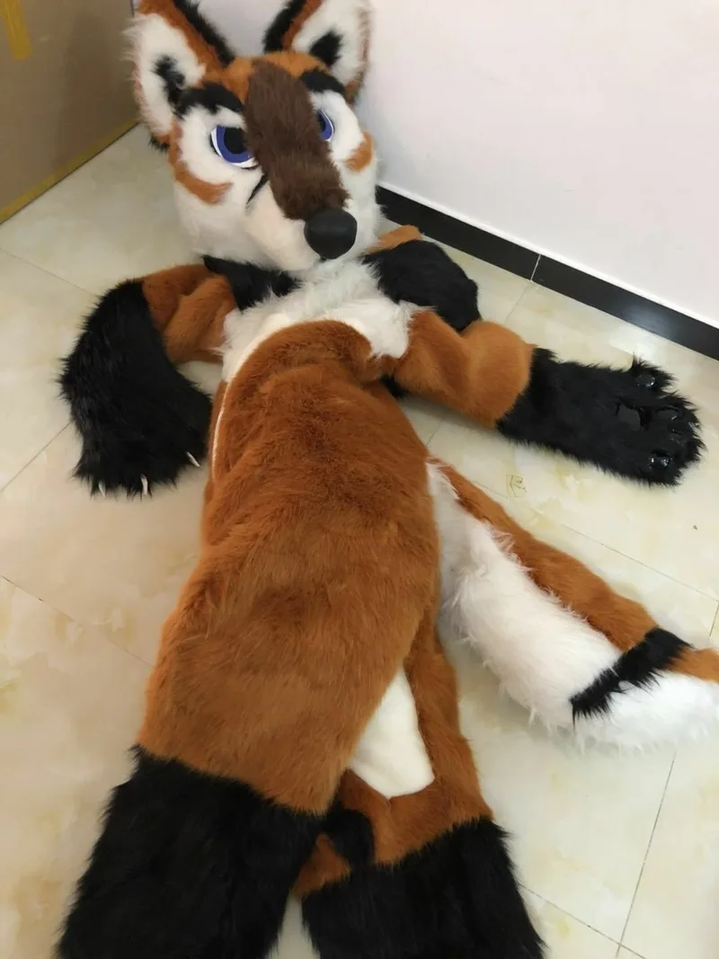 Рекламный костюм талисман для собак парадов хаски и волка маскарадный взрослых