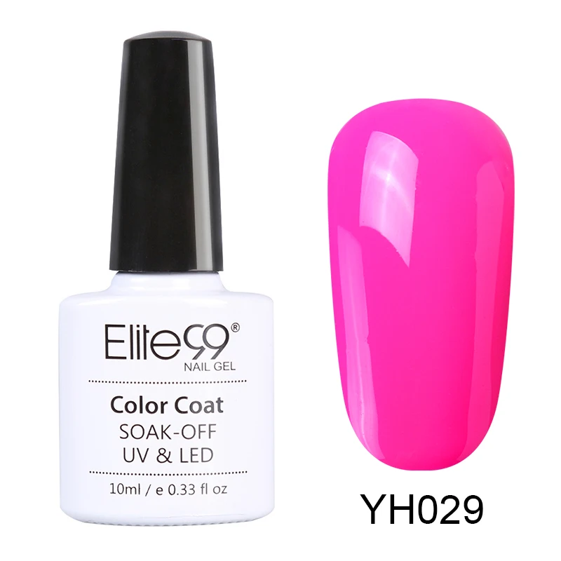 YH029 Elite99 10 мл розовый цвет УФ Гель-лак Полупостоянный праймер верхнее покрытие гель лак для ногтей, маникюр гель лак для ногтей - Цвет: YH029