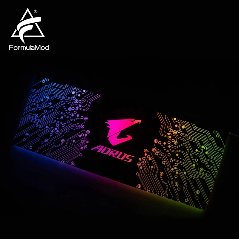 Aorus-1 FormulaMod Fm-DB, декоративная задняя панель Gpu, с 5v 3 Pin Светодиодный акриловый задний план, может синхронизироваться с материнской платой - Цвет лезвия: Aorus-1