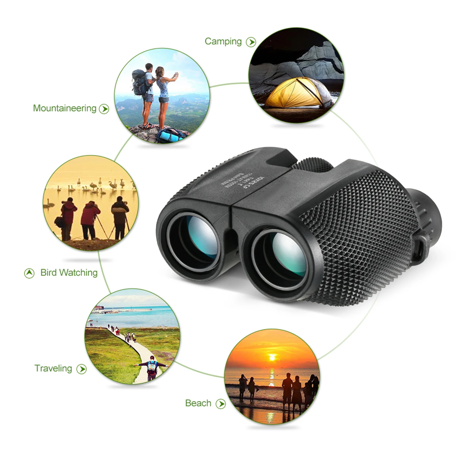 

10x25 Compact Binocular Telescope High Powered Outdoor Sports Binocular Telescope Pocket Scope for Birdwatching Travel Kids Gift