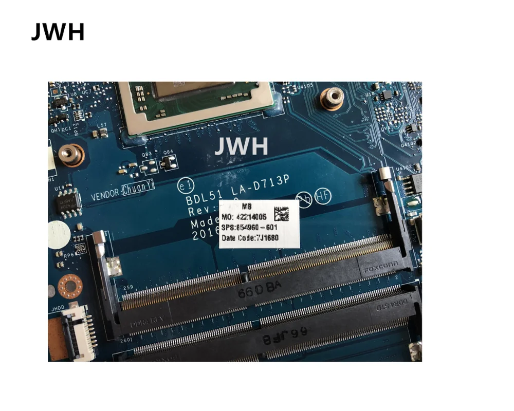 Для hp Тетрадь 15-ba материнская плата R7M1-70 2 Гб A10-9600P LA-D713P 854960-001 854960-501 854960-601