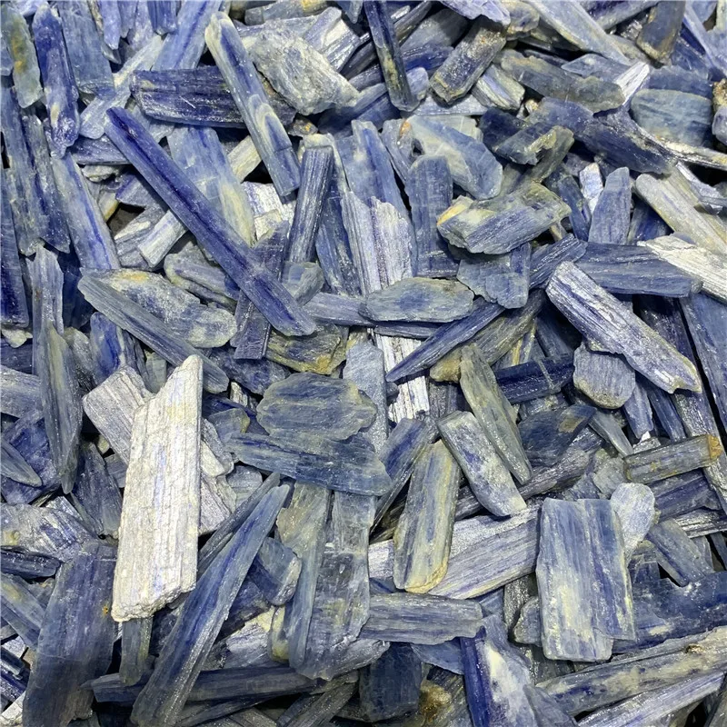 

50g Natural Kyanite Quartz unPolished Thin slice shape blue color Crystals Tumbled Gravel cyanite gemstone for Healing Crystals