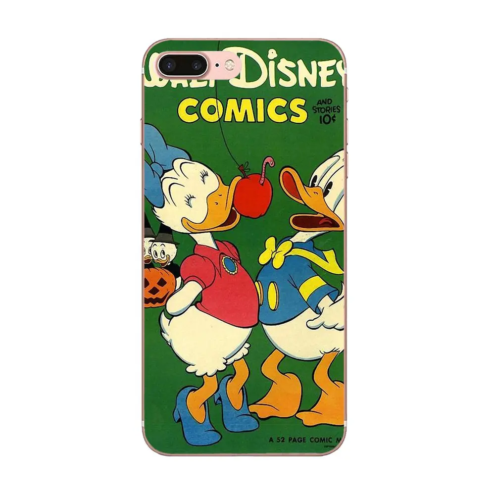 Забавный чехол из ТПУ с изображением Дональда Дака для Apple iPhone 4 4s 5 5C 5S SE 6 6S 7 8 Plus X XS