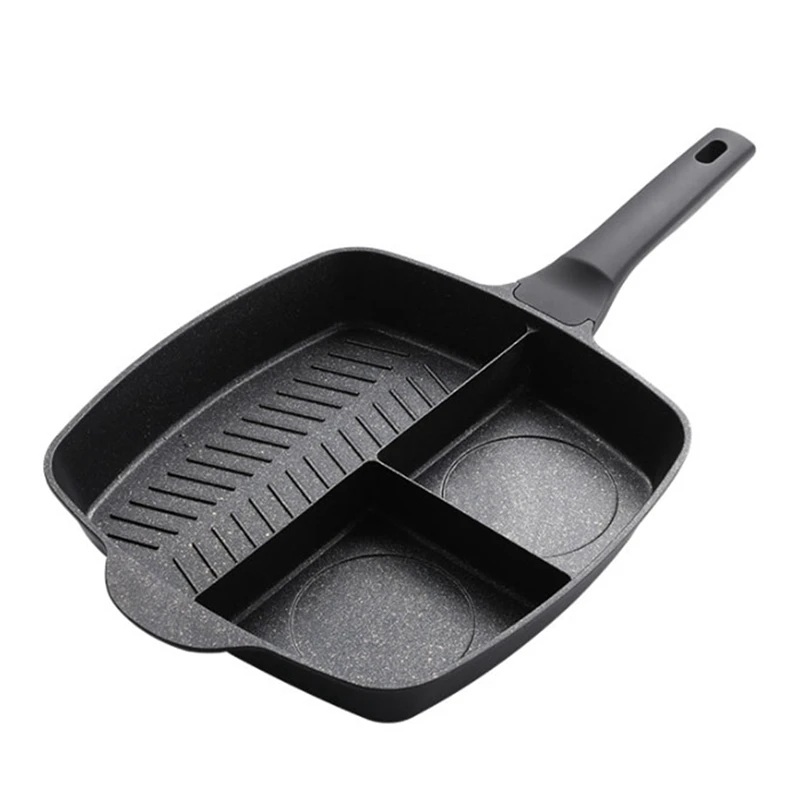 3-In-1 Non Stick Frying Pan Crepe Maker Cooking Wok Pot Korean Cookware Breakfast Egg Skillet Kitchen Utensils | Дом и сад