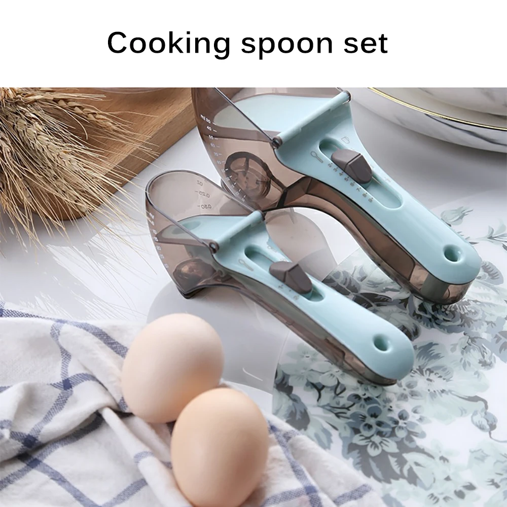 

Регулируемый мерные чашки мульти-функциональные наборы ложек со шкалой мерная ложка для точного для Пособия по кулинарии Кухня