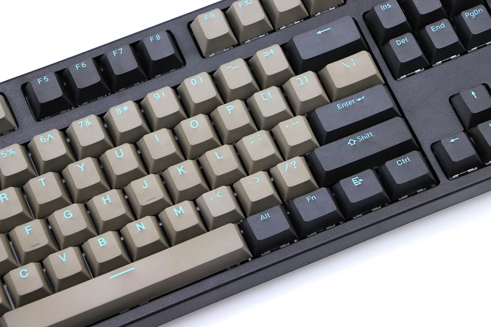 Двойные клавишные колпачки из ПБТ Черные Серые смешанные синие слова Dolch 108 87 Вишневый профиль колпачки