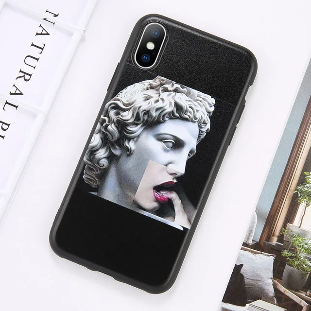 KJOEW для iPhone 11 Pro Max 6 6s 7 8 Plus X XR XS Max 5 5S SE чехол для телефона мультяшная статуя абстрактное искусство окрашенный Мягкий ТПУ чехол - Цвет: AC4905