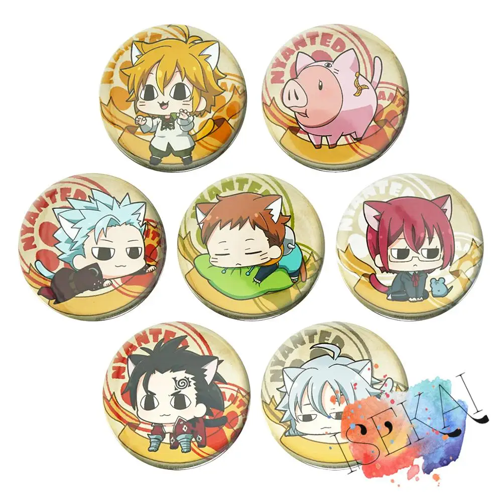 Металлическая брошь в виде семи смертных грехов значок аниме мелиодас бан Кинг