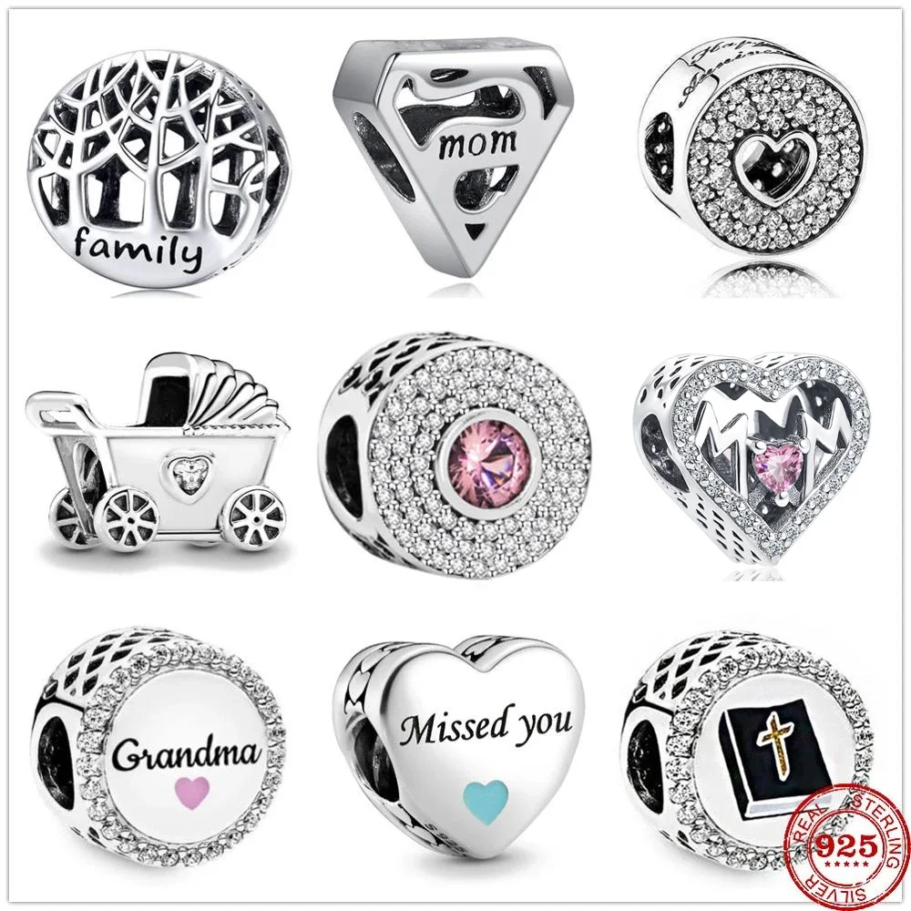 2021 новый оригинальный Шарм-бусина для всей семьи бабушки собаки miss you браслета