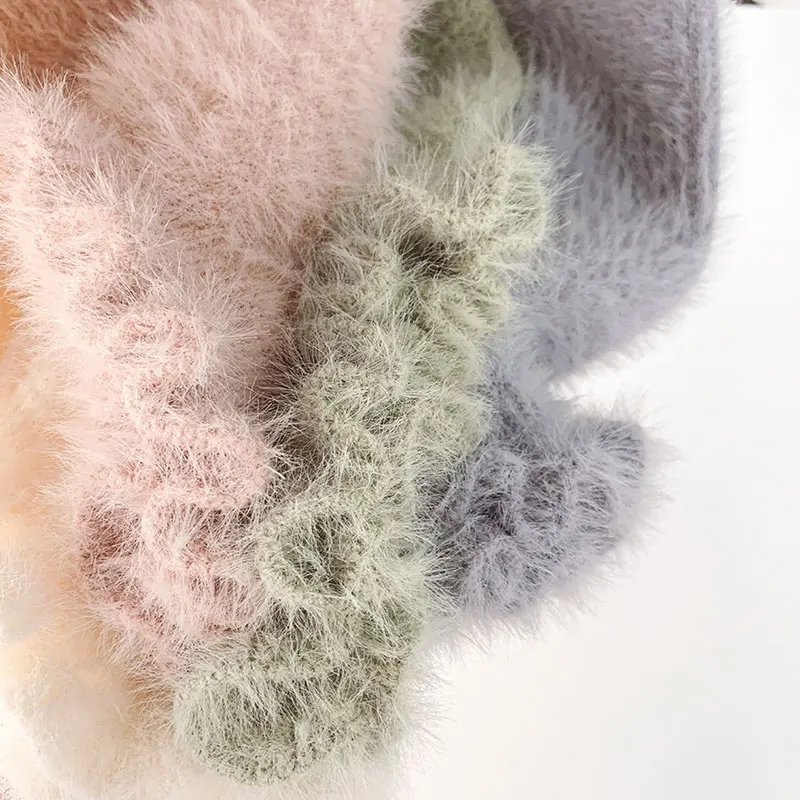 DISIMAN осенние и зимние корейские вязаные свободные пушистые женские свитера