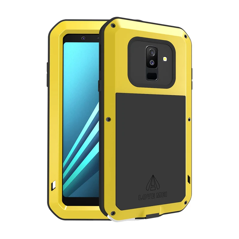 Противоударный чехол для samsung Galaxy A6 2018 металлический Fundas Plus Capa Armor телефона против
