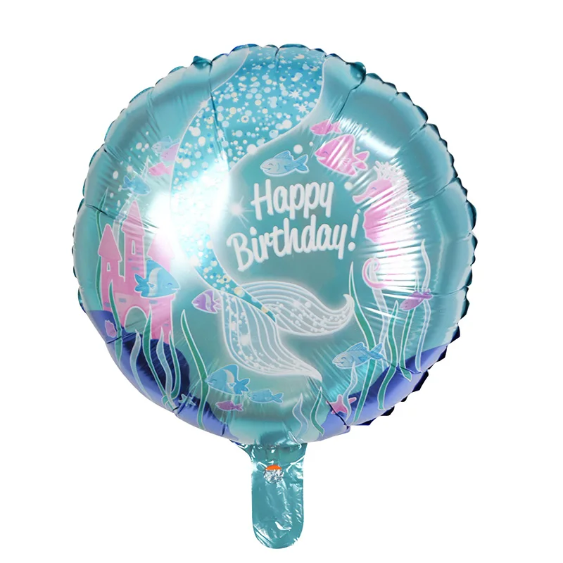 5 шт./компл. 32 дюймов синий шара с цифрой Русалочка Украшения для тематических