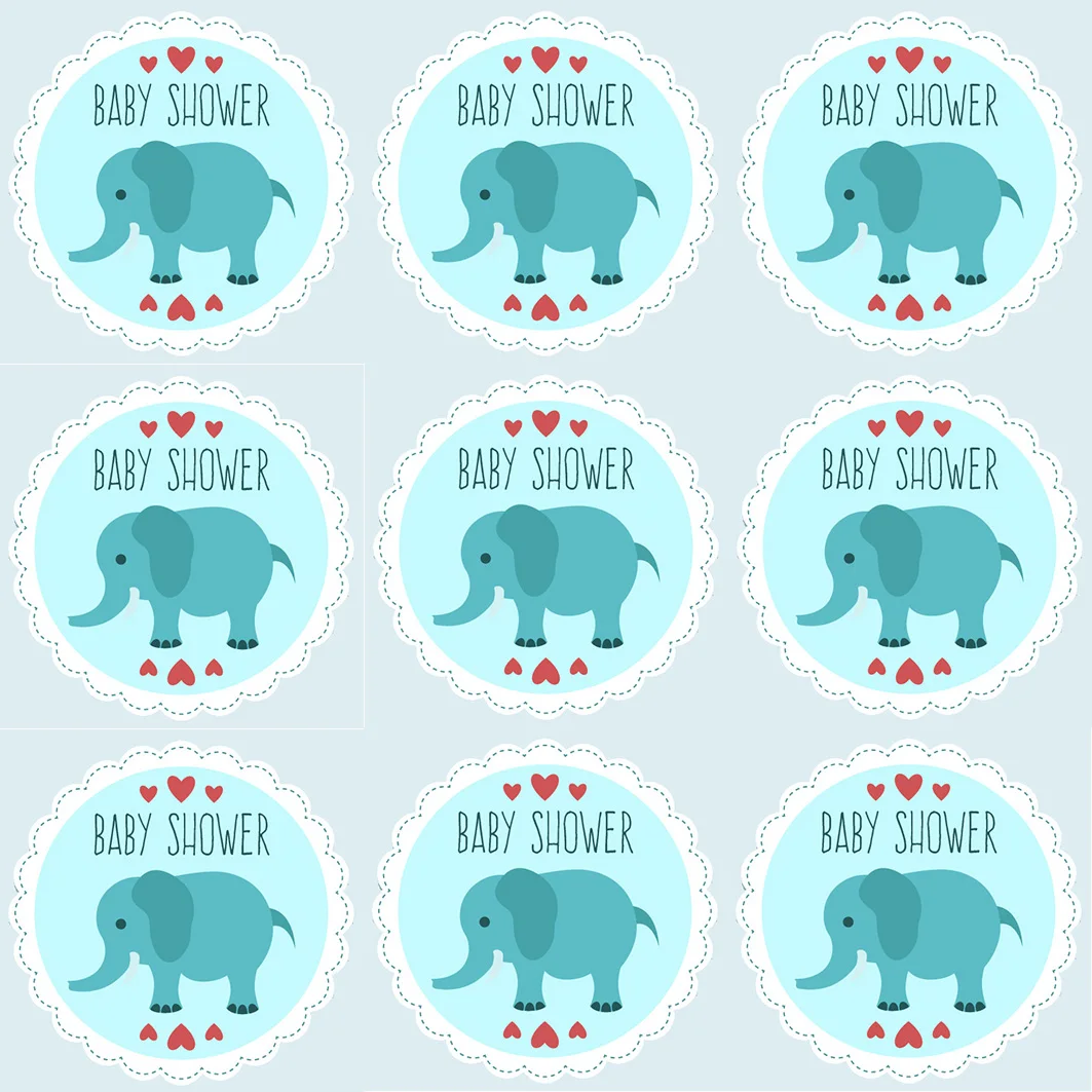 

40 Pieces 3cm Baby shower Stickers Baby shower Gift Box Labels Team Boys