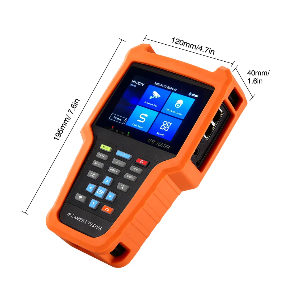 CC ТВ тестер 960 × 640 Сенсорный экран безопасности камера Handhold 4 дюйма IPS 8MP AHD CVBS CVI HDMI