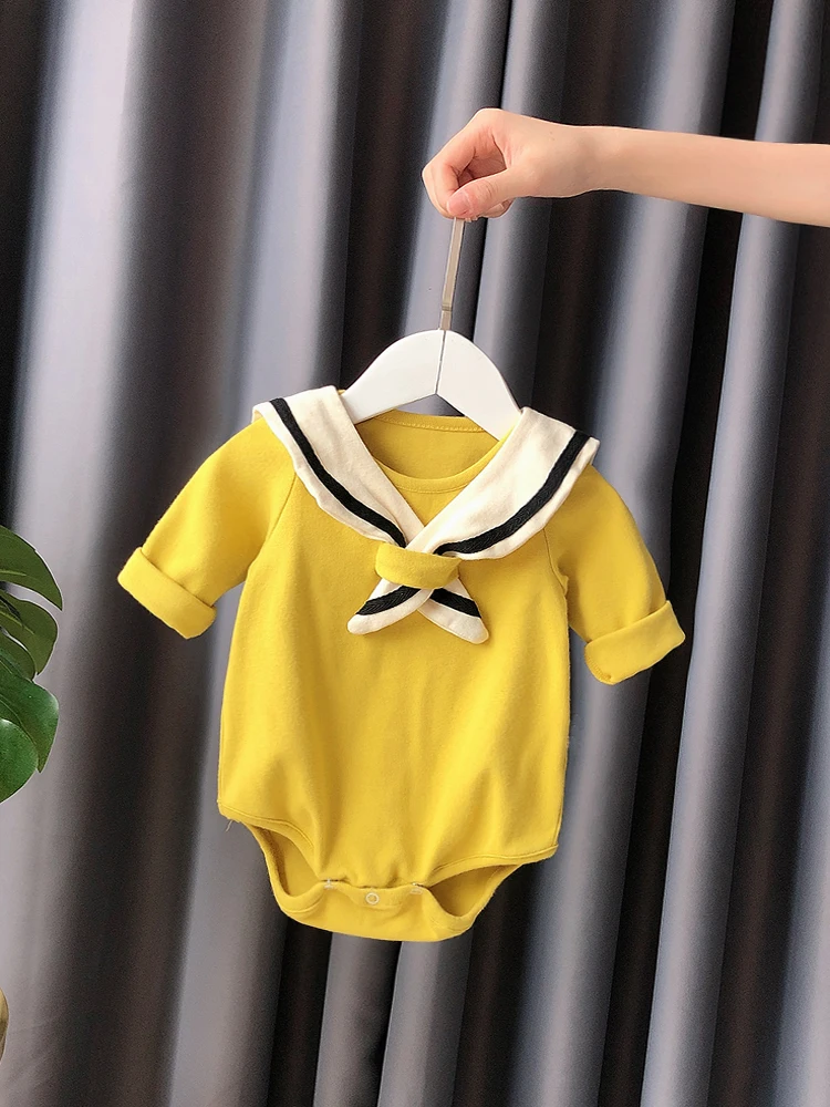 

Newborn Unisex Jumpsuit Cotton Baby Romper Long Sleeve Cute Toddler Fall Korean Baby Romper Onesie RopaBaby Body Suit BW50PF