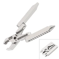 universal multifunctional mini foldable plier clamp with straight screwdriver and cross screwdriver for home keychain tool