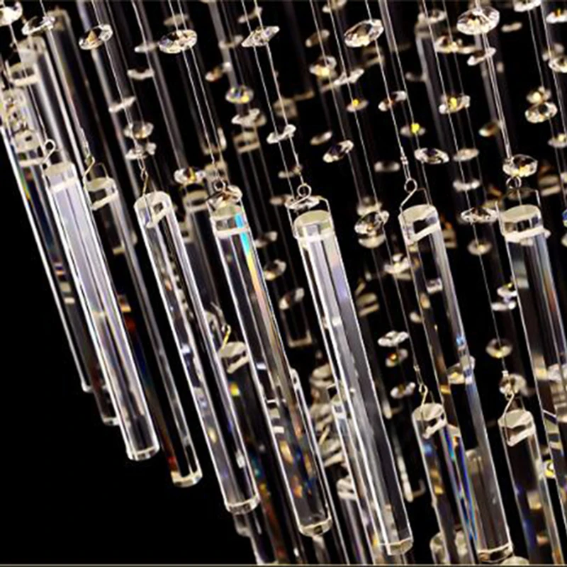 売却 K9クリスタルシャンデリア現代フラッシュマウント液晶ライトスパイラルはしごラグジュアリークリスタルハンギング器具クリスタルシャンデリア