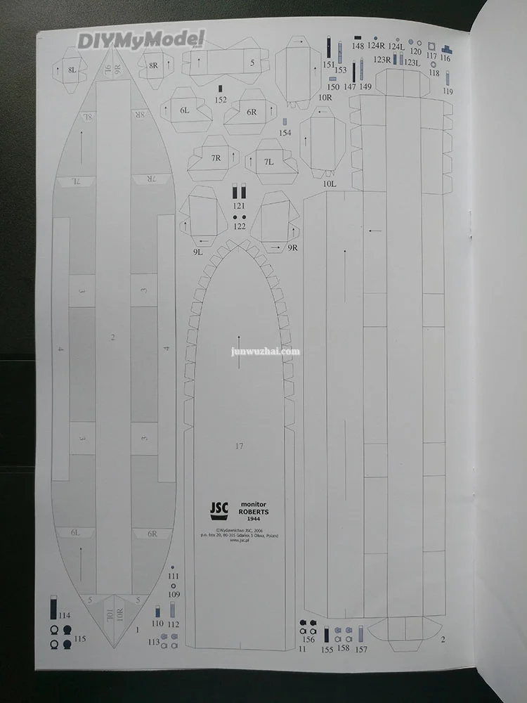DIYMyModeI-rompecabezas de juguete hecho a mano, modelo de papel artesanal, HMS, Scott, 1:400, regalo, utillaje de pel&iacute;cula-3