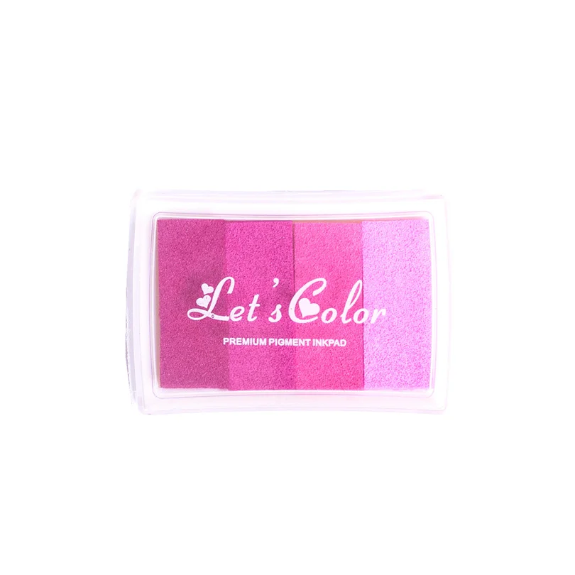 Hot Pink DIY Creative Big Ink pad tool 6 Colors set Gradients Rubber Roller Self-Inking Stamps for Scrapbooking/Card making Decorations - Color: Hot Pink