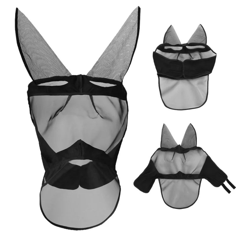 

Anti-mosquito Horse Mask Horse Flying Mask Breathable Comfort Equestrian Supplies Horse Mask Removable Mesh New Arrival