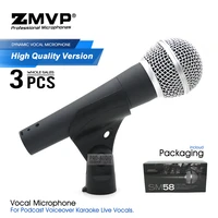3pcs high quality sm58lc wired microphone professional legendary sm 58 dynamic handheld mic for live vocals studio stage karaoke