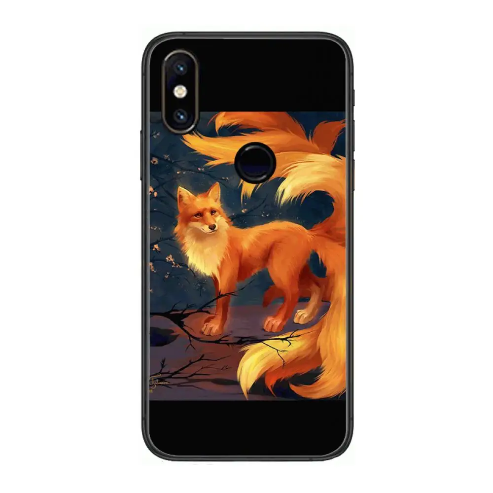

Fox Soft Case for style Phone Case For xiaomi M2 C3 X3 F2 Lite NFC 6 5 x Poco k30 Pro Anime Black Cover Silicone Back Pretty