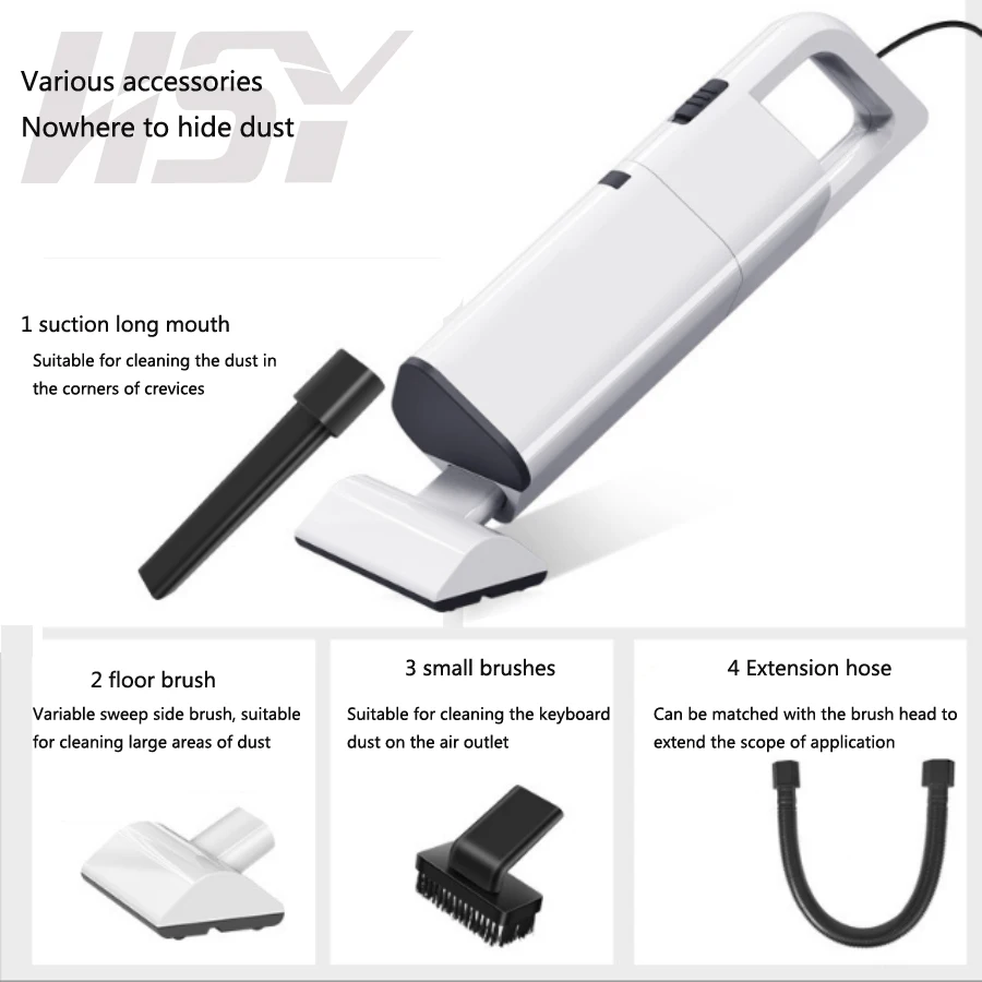 4000Pa Wireless Car Vacuum Cleaner Cordless Handheld Auto Vacuum Home & Car Dual Use Mini Vacuum Cleaner With Built-in Battrery