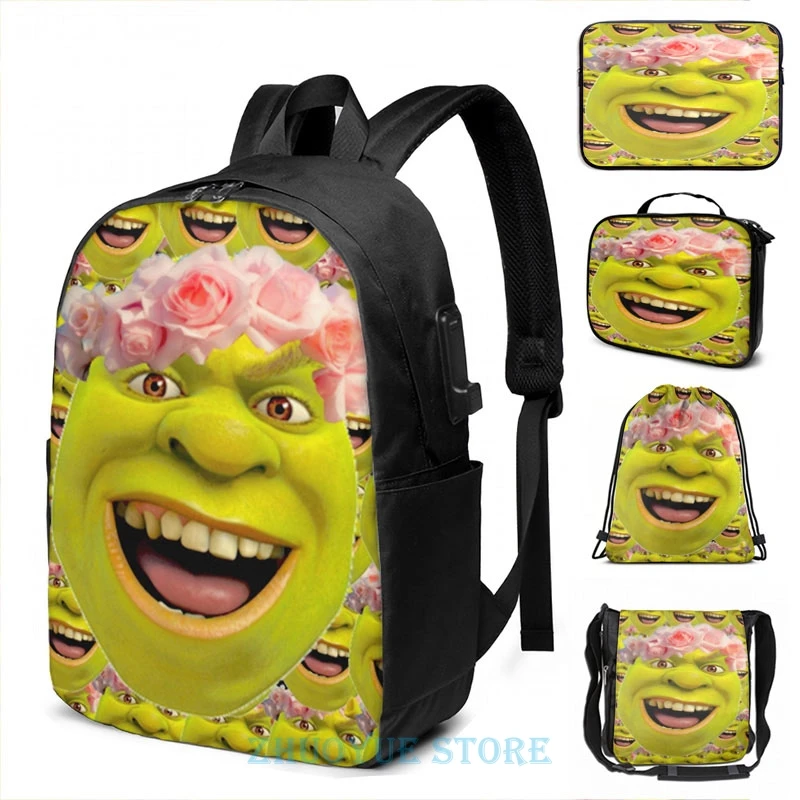 Забавный школьный рюкзак с графическим принтом и USB зарядкой для мужчин женщин