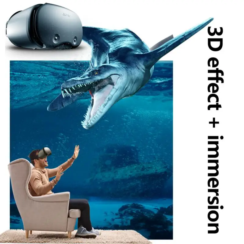 New Virtual Reality 3D VR Full Screen Visual Wide-Angle Helmet For Smart Phones 5 To 7 Inches Lenses Binoculars With Controllers |