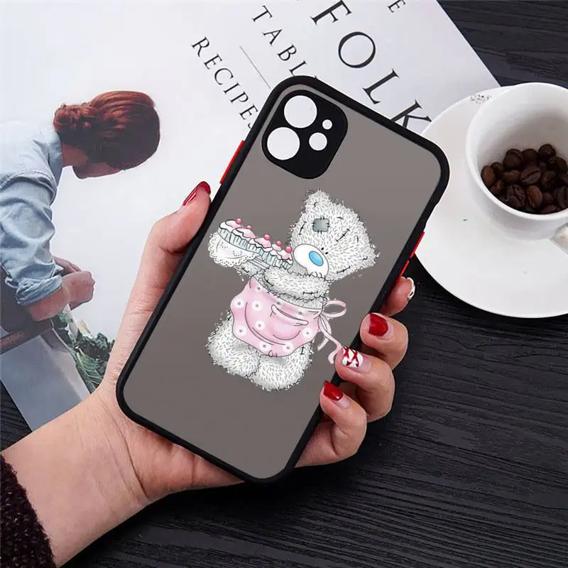 

Tatty Teddy bear Cute doll Phone Cases matte transparent For iphone 7 8 11 12 plus mini x xs xr pro max cover