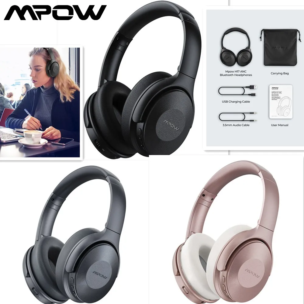 MPOW H17 Bluetooth 4 1/3 5 мм кабель для наушников с микрофоном Накладные Наушники Hi Fi стерео