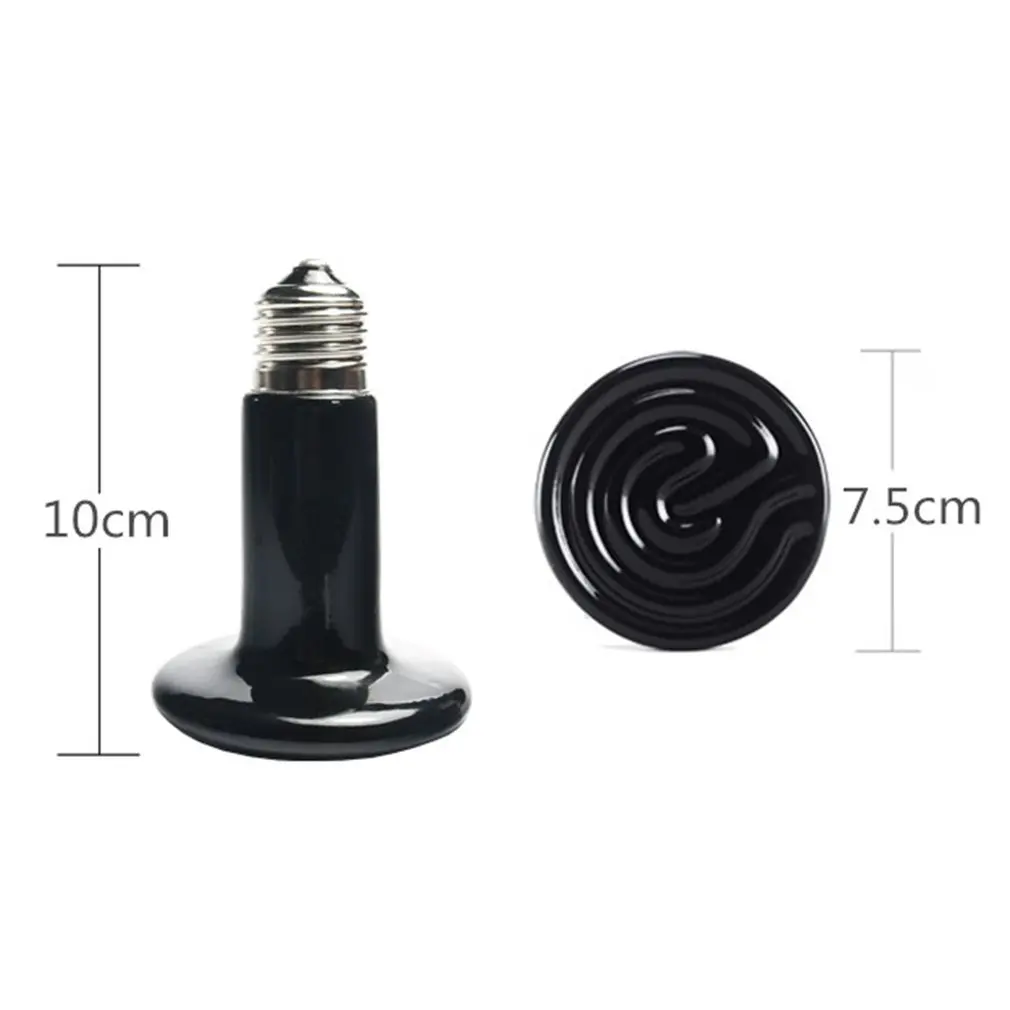 

Bulb 25W 50WHeat Emitter Ceramic Heating Light 75W 100W 150W 200W IR Far Infrared Lamp For Pet reptiles and amphibians